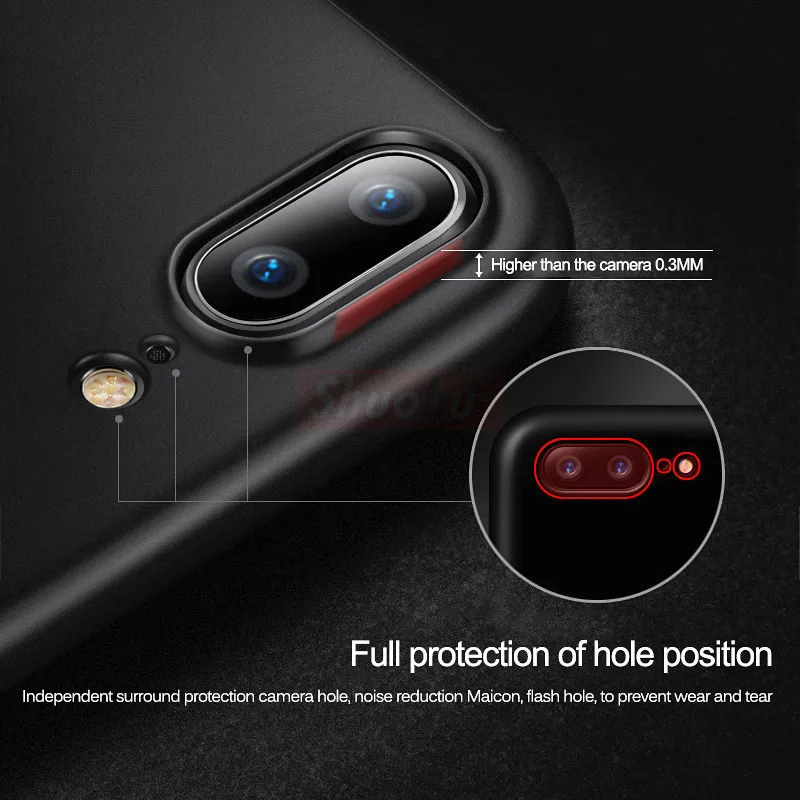 SHUOHU 360 Full Protection Luxury Phone Cases for Iphone X 8 7 6 6S Plus Case PC Cover 5S SE 5 with Glass Funda |
