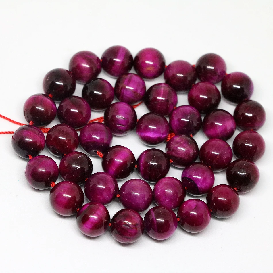 

Newly red blue tiger eyes stone 4mm 6mm 8mm 10mm 12mm fashion round diy charm jewelry loose beads 15" B1028