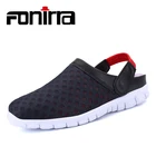 Мужские сабо FONIRRA, легсветильник сетчатые шлепанцы, летняя мужская повседневная обувь, дышащая обувь на плоской подошве для мужчин, шлепанцы пляжная обувь, 175