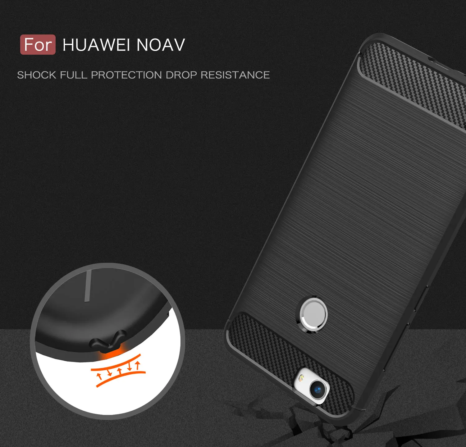 ТПУ чехол для Huawei NOVA CAN-L01 CAN-L11 Мягкий силиконовый из углеродного волокна