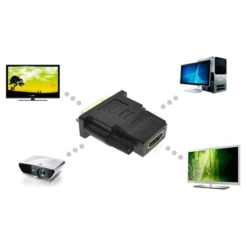 DVI 24 + 1 к HDMI адаптер Кабели К позолоченный штекер для женщин Кабель HDMI-DVI конвертер