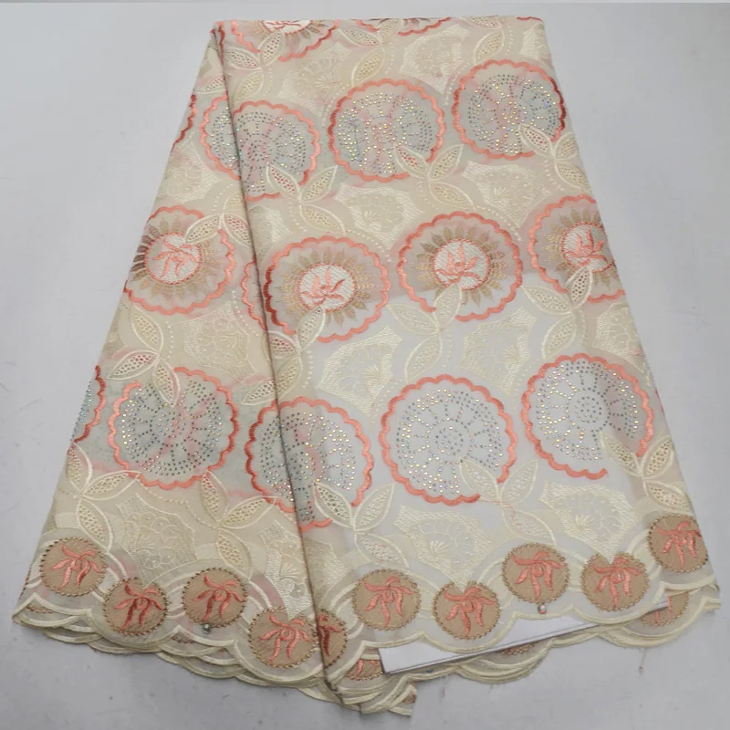 Бесплатная доставка (5 ярдов/шт) Высококачественная вышитая Африканская