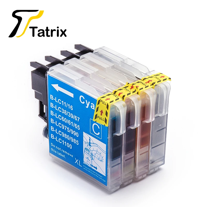Чернильный картридж Tatrix LC11 LC16 LC38 LC61 LC65 LC67 LC980 LC990 LC1100 для Brother DCP J140W 145C 165C 185C 195C|ink