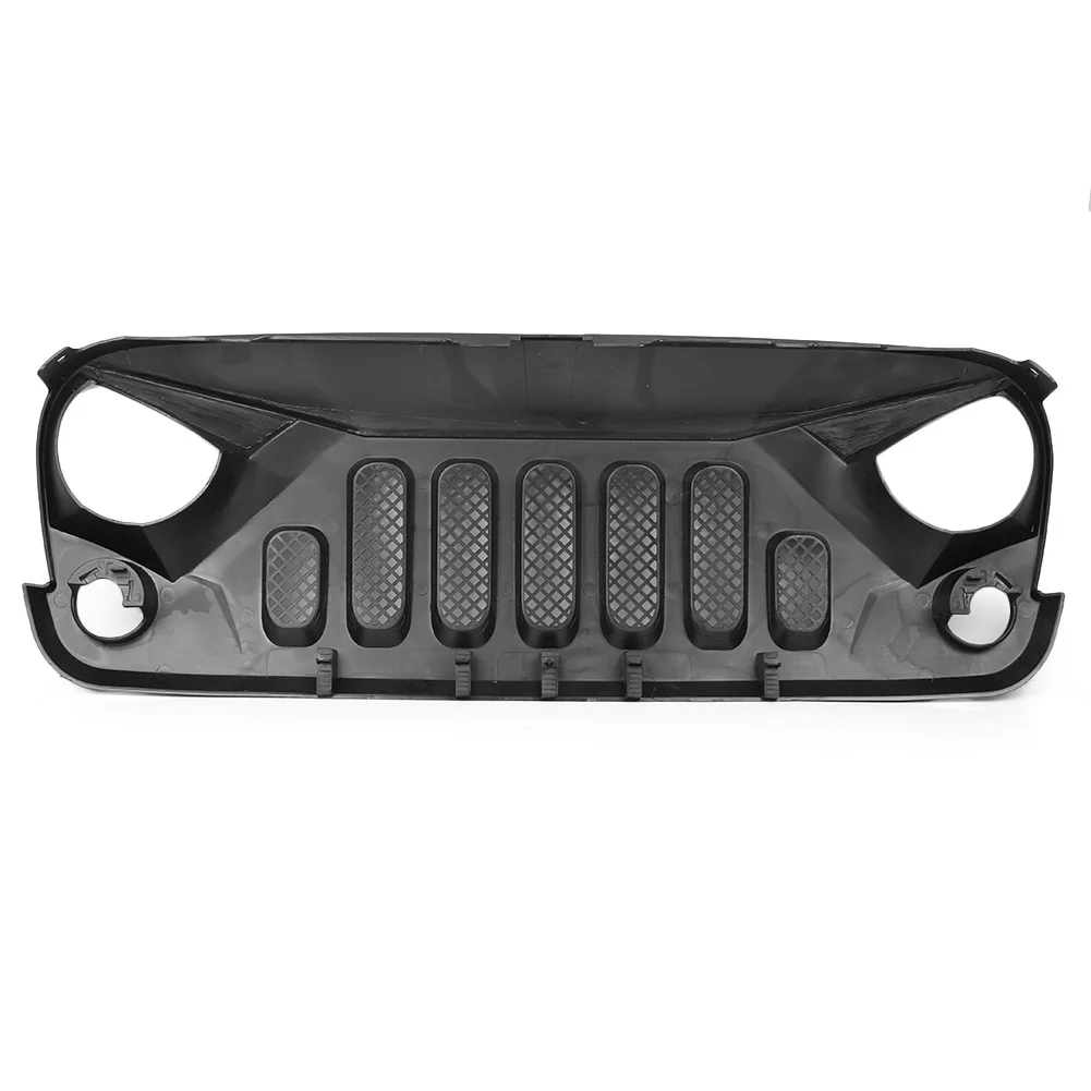 Передняя решетка автомобиля сетка гриль для Jeep Wrangler JK Sports Sahara Freedom Rubicon 2007- авто аксессуары черный