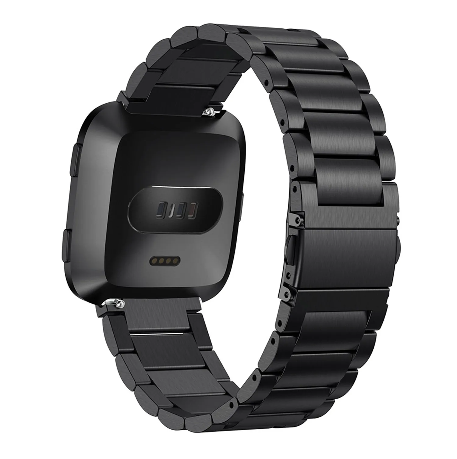 3 Beads металлический ремешок для Fitbit Versa из нержавеющей стали браслет замена часов