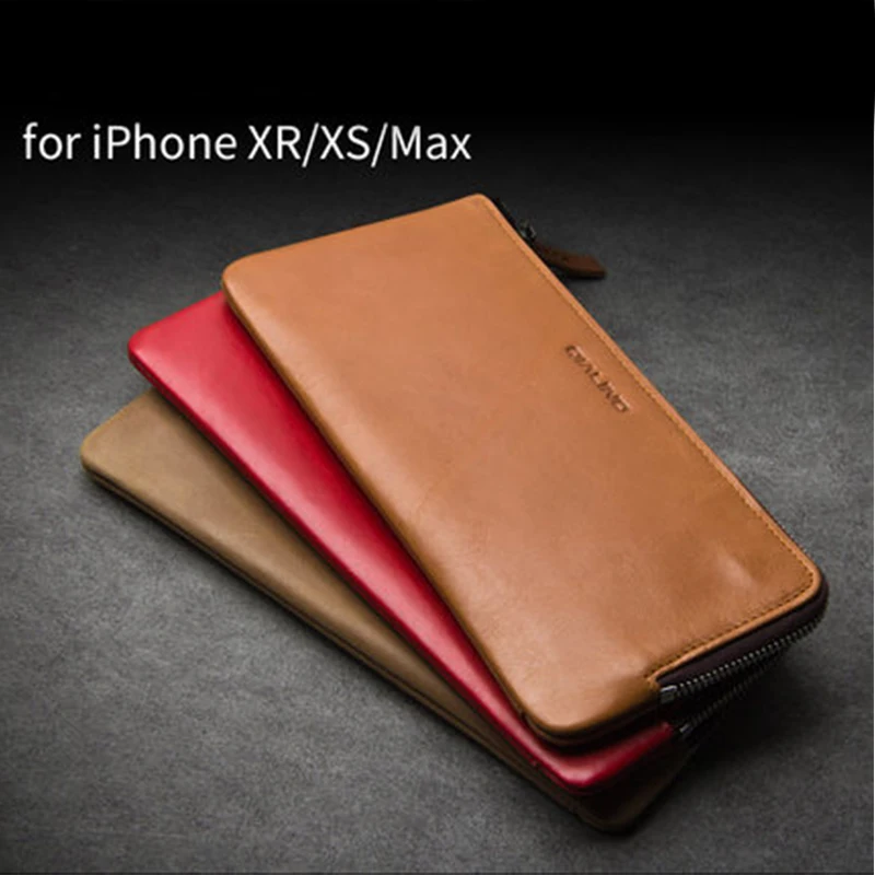 

Multi-function Wallet Case for iPhone XS MAX Genuine Leather Phone Pouch for iPhone XR Fashion Sleeve for iPhone 9+Phone Holder