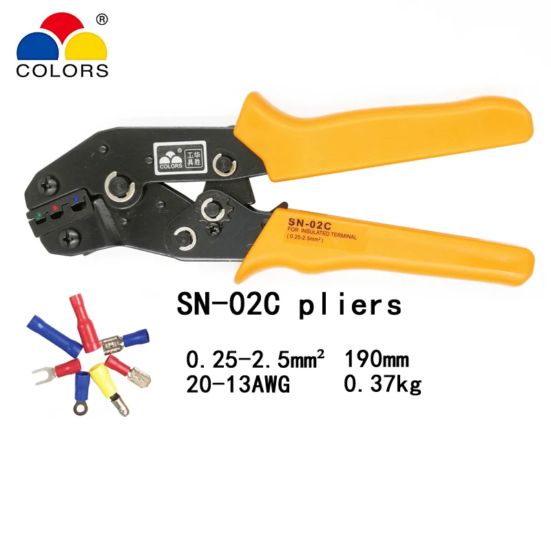 HS-30J/25J/40J 0 25-6 мм2 23-10AWG обжимные плоскогубцы для изолированных клемм и соединителей