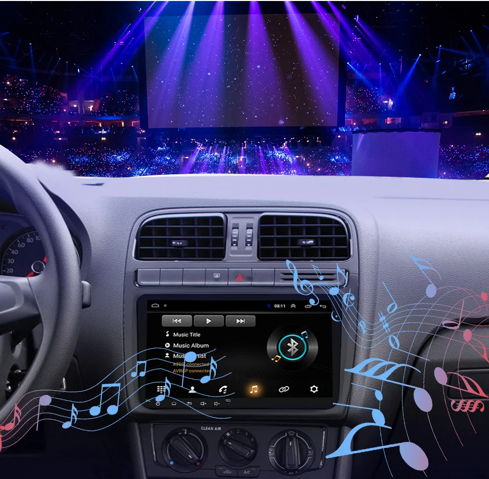 2 Din Android 8,1 Автомобильный мультимедийный для Amarok волксаген VW Passat B6 golf 56 Skoda Octavia 2 Superb 2 Seat Leon Navigation 2+ 16G