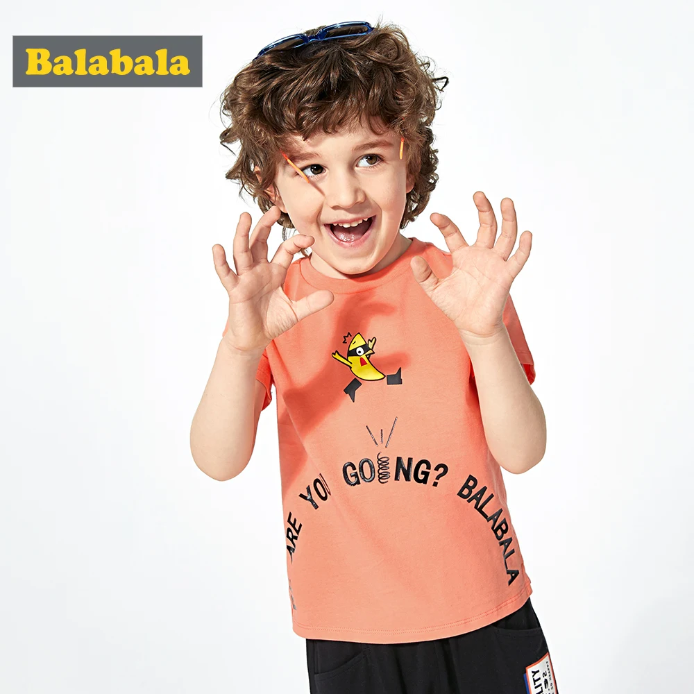 BalabalaChildren wear tshirt baby bottoming t shirt summer 2019 new boy short sleeve fashion wild tide tees | Детская одежда и