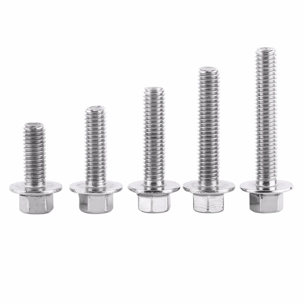 10 шт./лот шестигранные винты из нержавеющей стали M6 tornillos SS304|washer head bolts|screw caphead bolt |