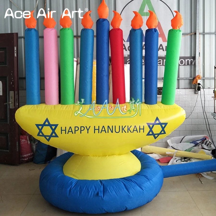 Подгонянные chanukah надувные девять свечей, копия свечи для hanukah праздничное украшение