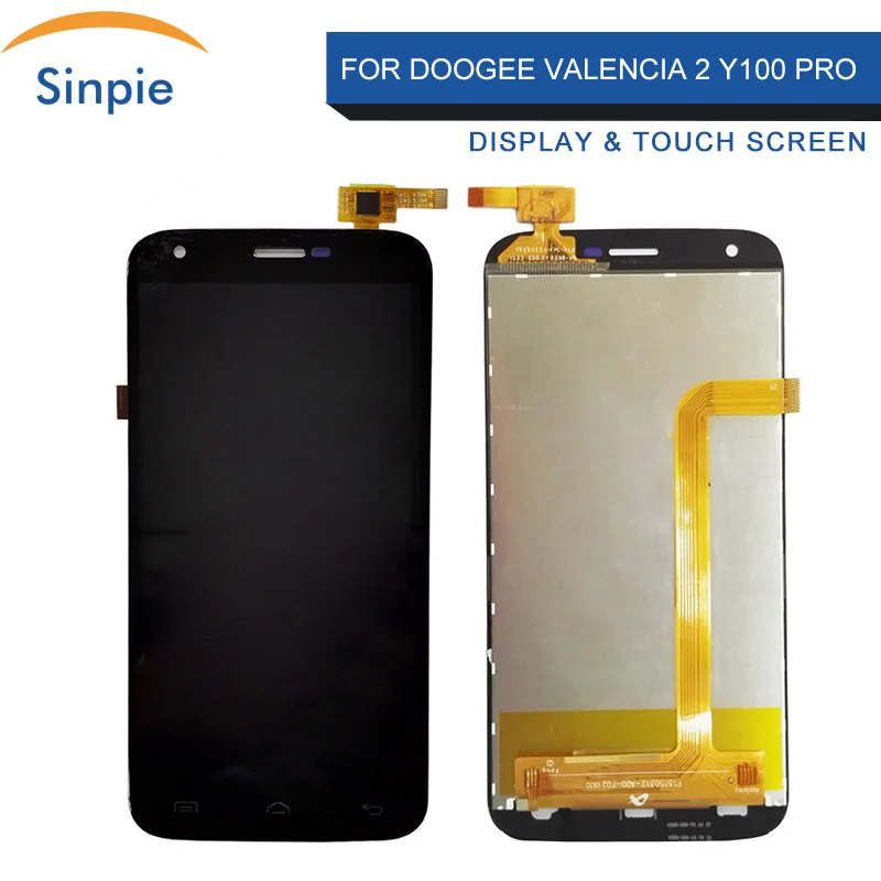 Для Doogee Valencia 2 Y100 Pro ЖК дисплей Sinpie 100% тестирование работы сенсорный экран сборки