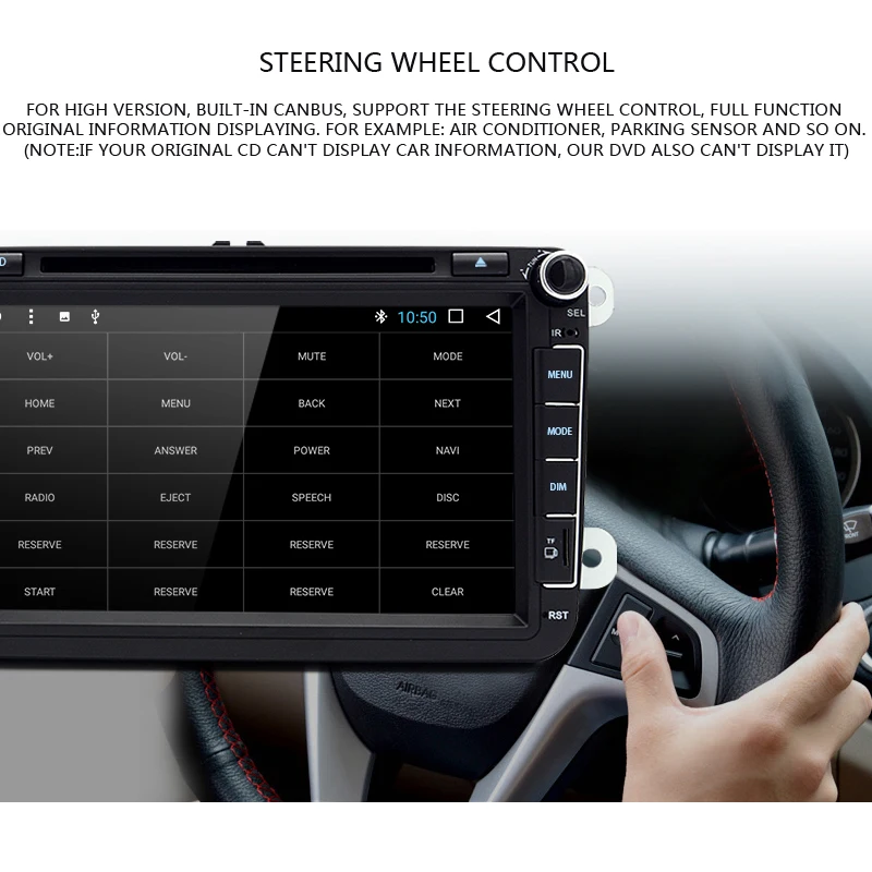 Junsun 2 din Автомобильный мультимедийный плеер авторадио 8 дюймов Android для VW GOLF 5 поло