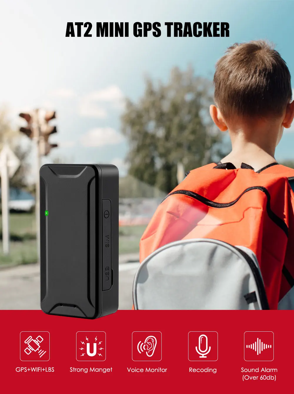 MiCODUS gps трекер, мини автомобильный трекер магнит 2G gps+ Wi-Fi+ LBS устройство слежения с голосовым контролем запись бесплатное приложение