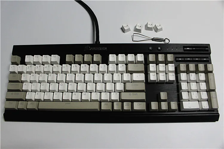 MP 108/87 клавиш Просвечивающая подсветка PBT Keycap для Corsair STRAFE K65 K70 Logitech G710+ Проводная USB механическая клавиатура Keycap - Цвет: Light Grey