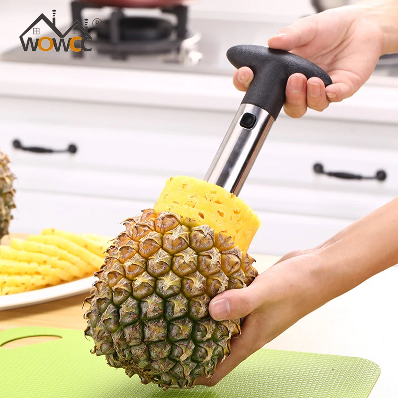 

WOWCC Stainless Steel Easy to use Pineapple Peeler Accessories Pineapple Slicers Fruit Knife Cutter Corer Slicer Kitchen Tools