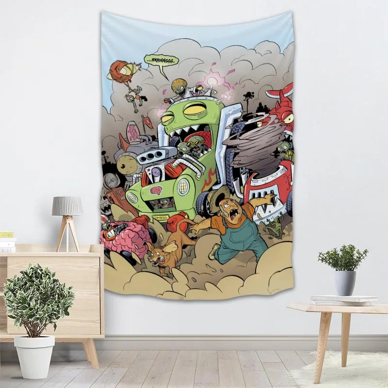 

Custom Plants vs. Zombies wall hanging tapestry Decor wall tapestry More Size Custom Tapestry Wall Hanging Blanket Home Decor