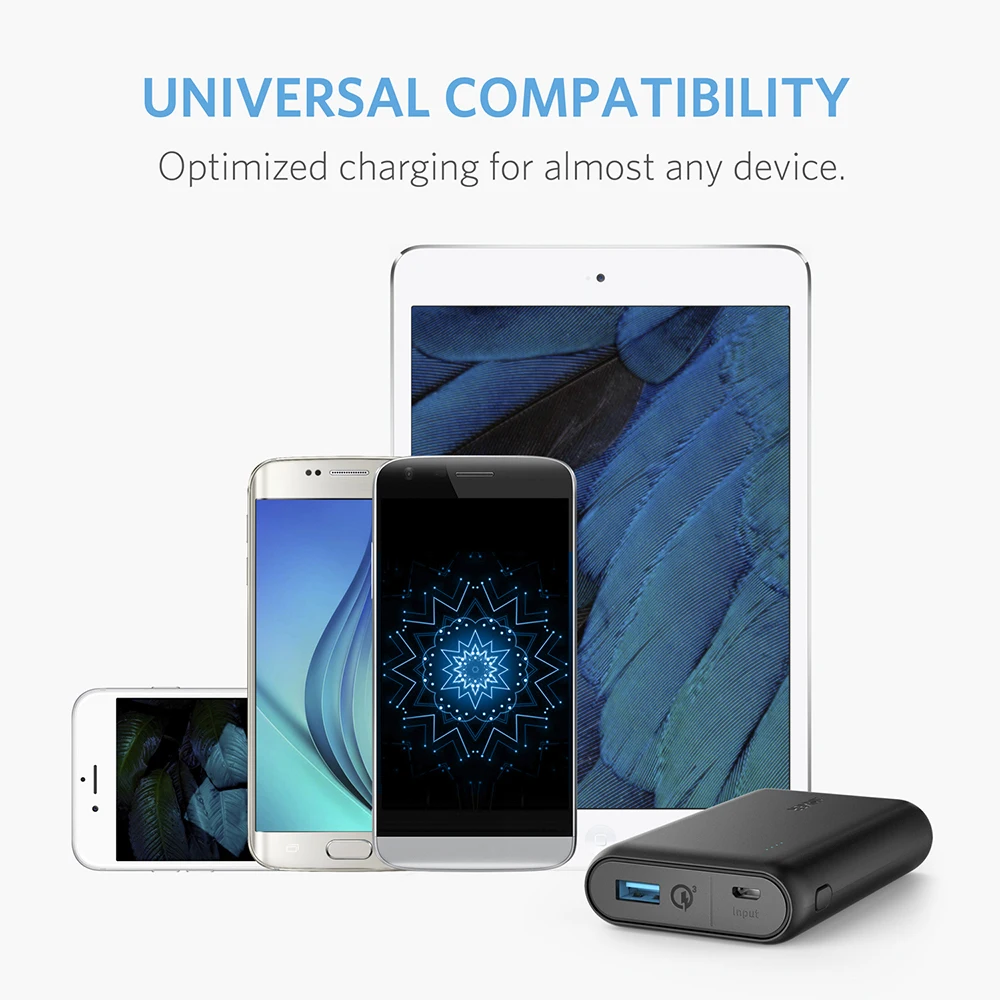 Anker power Core speed 10000 QC IQ Qualcomm Quick Charge 3 0 портативное зарядное устройство 10000mAh Bank для iPhone