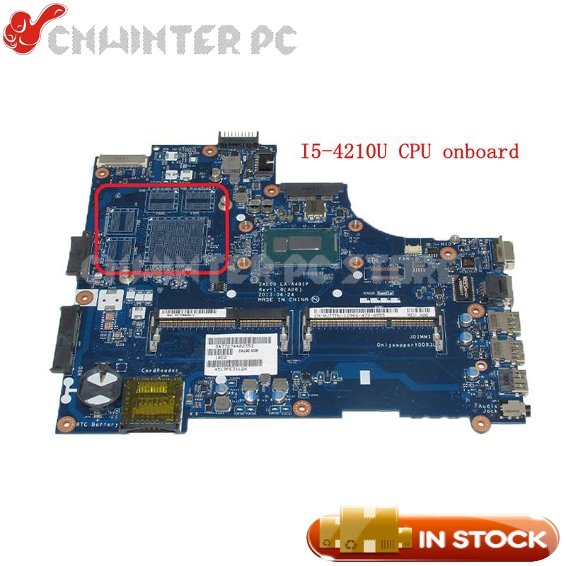 Материнская плата NOKOTION ZAL00 LA A491P 0JTTMW для ноутбука Dell Latitude 3540 материнская SR1EF CN CPU UMA