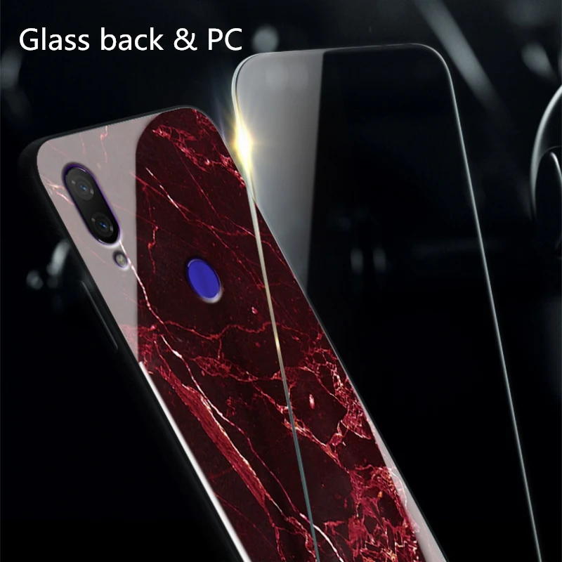 Мрамор закаленное Стекло чехол для Xiaomi Redmi Note 7 5 6 Pro 5A Prime Red mi 6A плюс A1 A2 Lite 8 Explorer