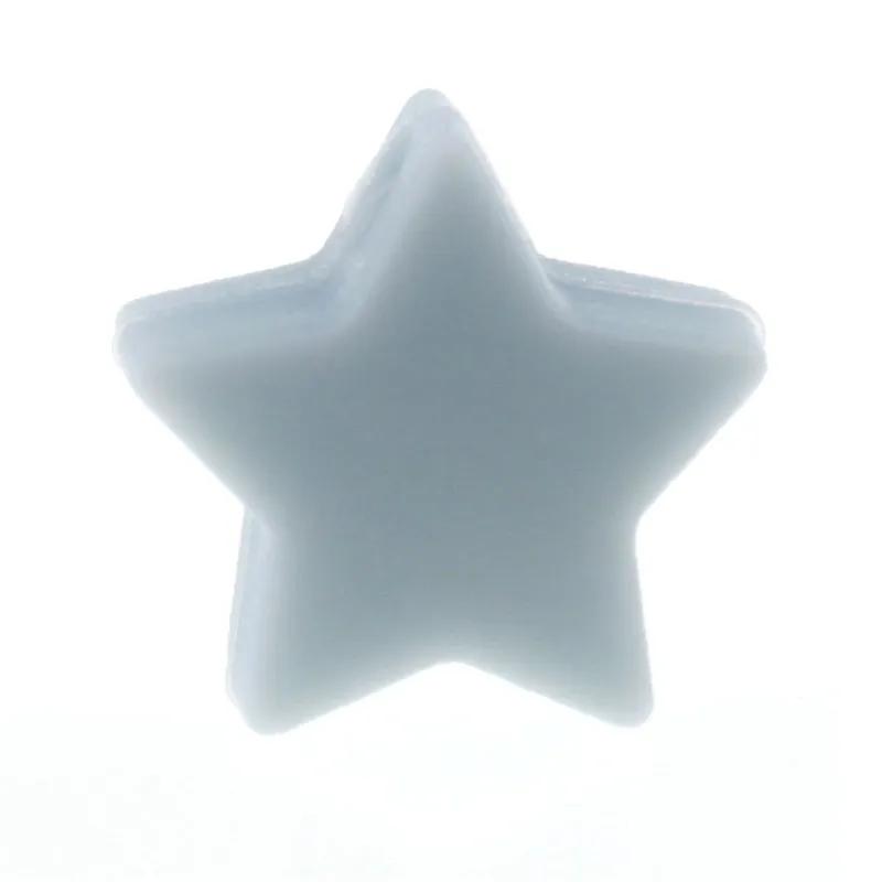06Baby Blue 50 шт. звезда пищевого класса Силиконовые бусы для прорезывания зубов кулон 15 мм детский силиконовый Прорезыватель бусины для Diy прорезиненное Силиконовое ожерелье - Цвет: 06Baby Blue