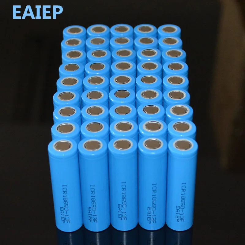 EAIEP 45 шт./лот 3 7 в 18650 перезаряжаемая литий-ионная батарея 1300 мАч для светодиодных