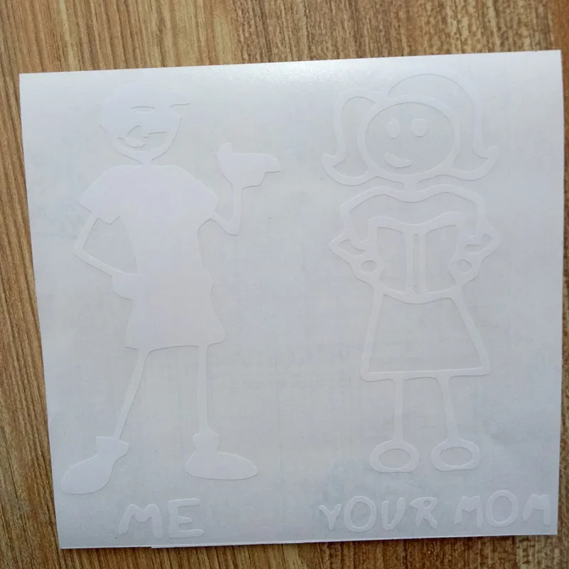 Меня и вашей маме палка для игры рисунок семья человек Человек Окно Наклейка