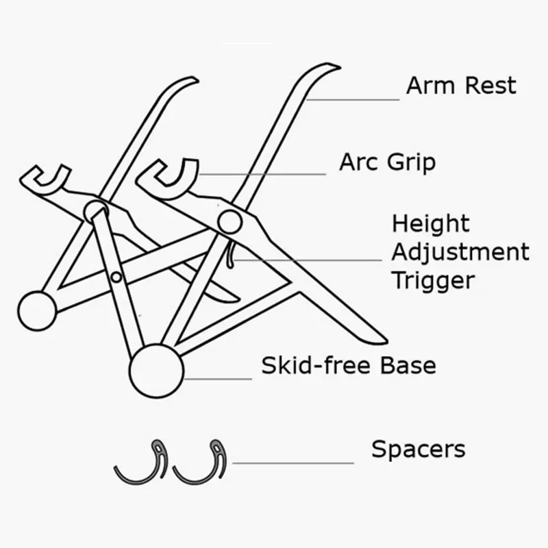 Складная портативная подставка для ноутбука Регулируемая подъемная выше 11 6
