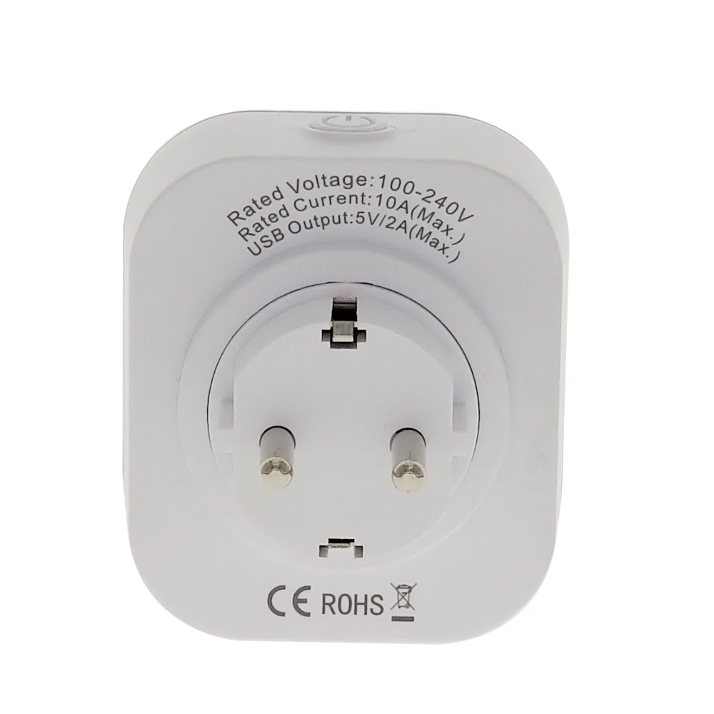 EU Plug 1 AC outlet +1 USB WIFI Smart Socket Remote Control Timing Switch Voice Work For Amazon Alexa/Google Home | Обустройство дома