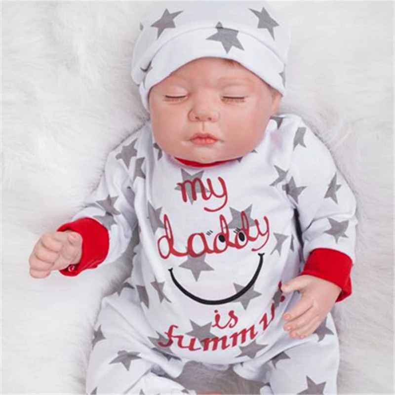 55 см/22 &quotвинил ручной Soft Touch Reborn Baby Куклы дети Игрушечные лошадки W Звезда печати