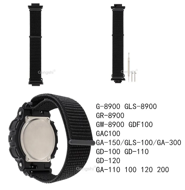 Нейлоновый ремешок для наручных часов подходит GA 700 710 300 310 100 110 120 150 200|Ремешки