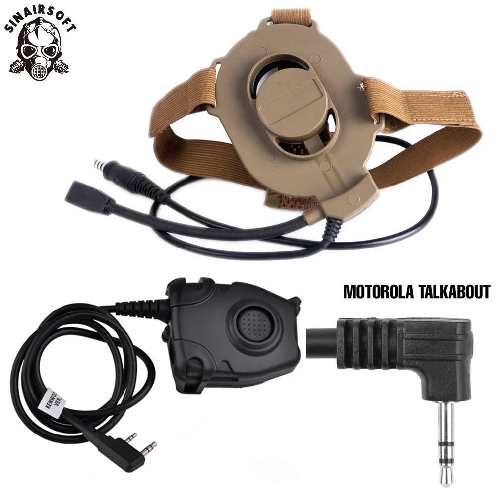 Z-Tactical страйкбол Боуман элита II Гарнитура Охота для Kenwood носимые наушники тактические контакты PTT Pin военный Z-TAC Midland DE - Цвет: MOTOROLA VER.