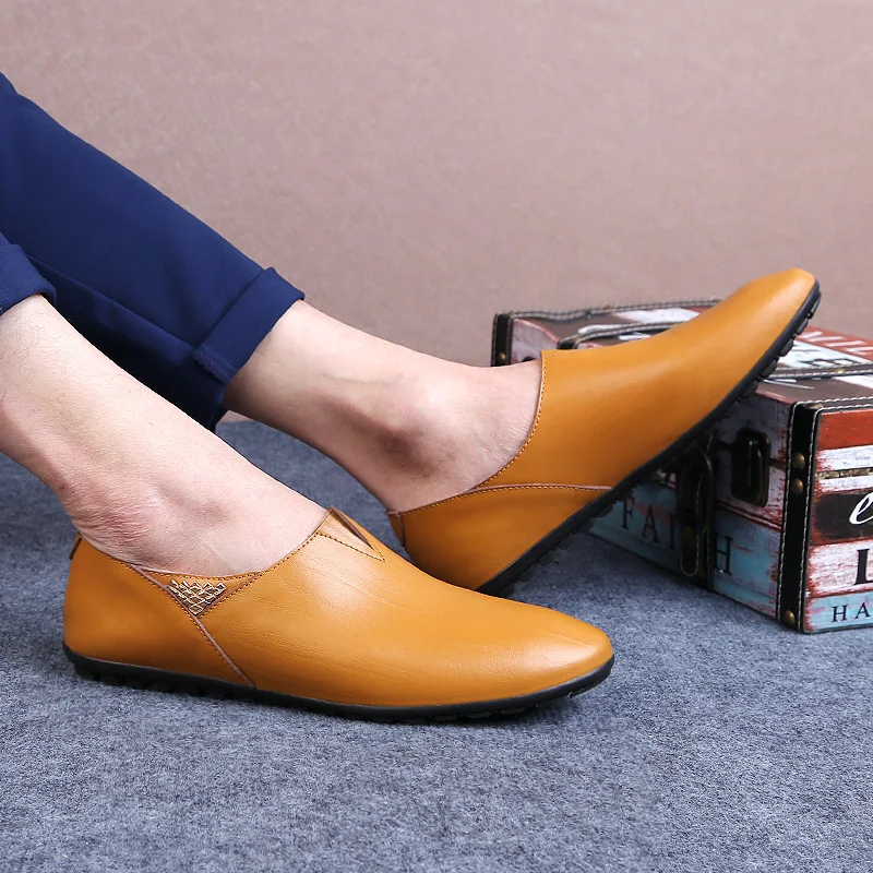 New Trend Light Weight Men Driving Shoes Slip On Warm Plush Breathable Casual Loafers Fashion Flats Moccasins Plus Size37-45 | Обувь
