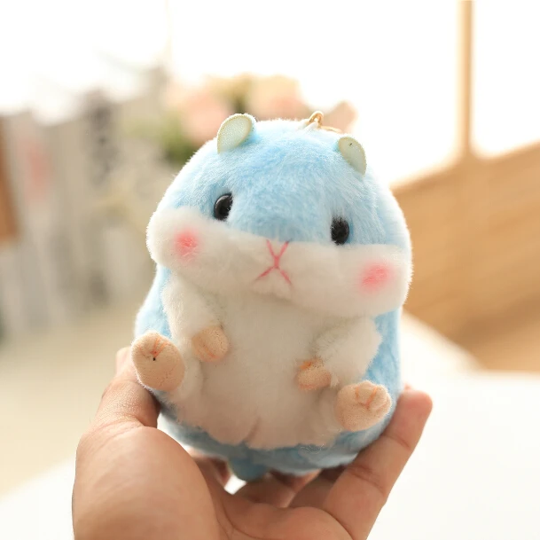Aeruiy soft plush cartoon animal Pink/Blue small Hamster toy doll key chain stuffed mouse creative lover &amp birthday gift | Игрушки и