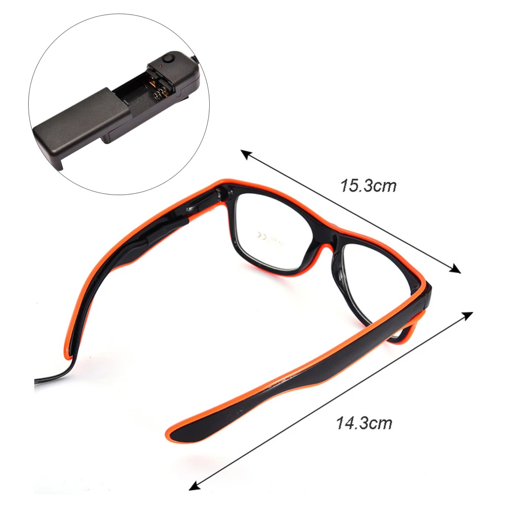 Flashing EL Wire Led Glasses Luminous Party Decor Lighting Classic Bright LED Light Up Halloween SunGlasses Novelty Gift | Дом и сад