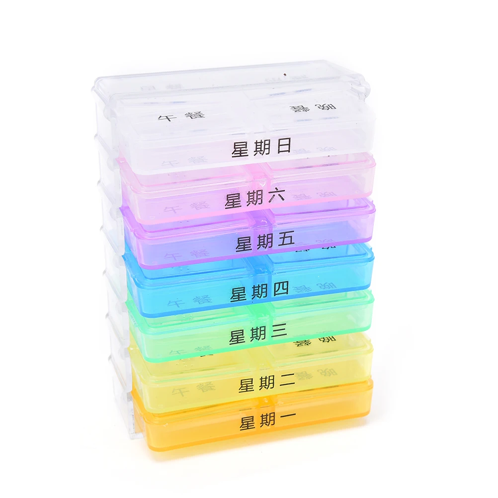 7 дневный Еженедельный медицинский органайзер для хранения коробка таблеток