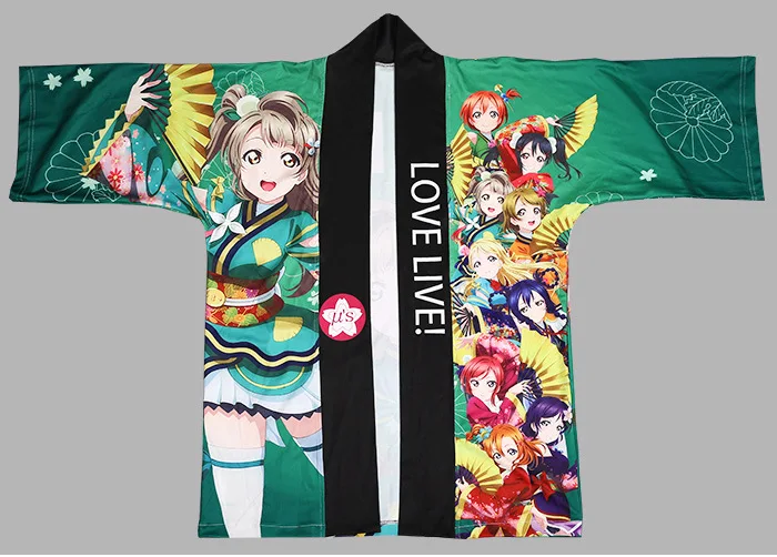 Традиционное японское кимоно Yukata кардиган Haori LOVE LIVE! Школьный идол проект пальто