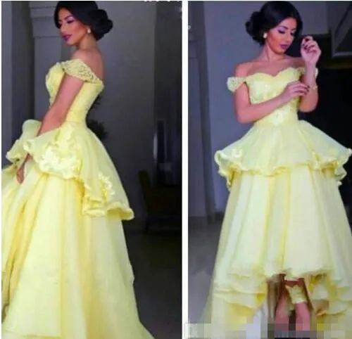 Платье для выпускного вечера 2017 Vestidos de Baile Appliques желтое вечернее платье | Свадьбы и