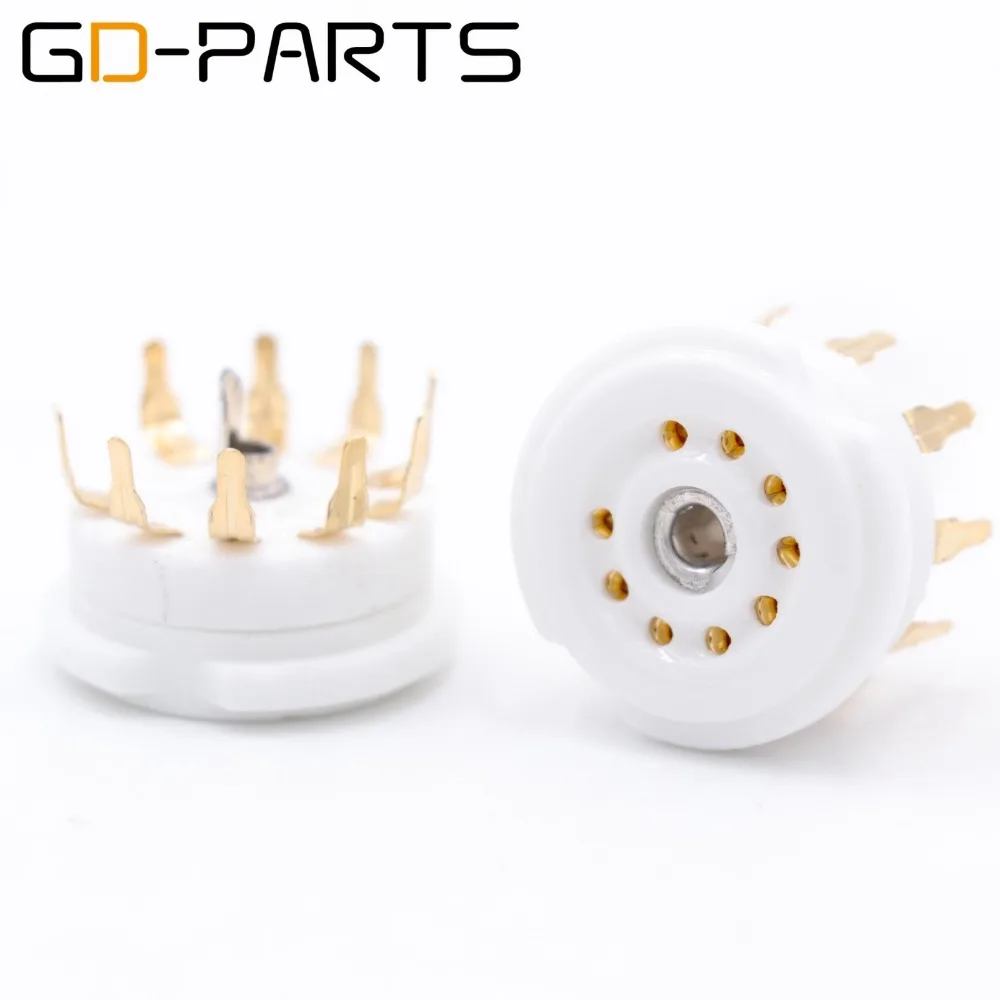 

PCB Mount Ceramic 9pin Tube Sockets for 12AX7 12AT7 12AU7 ECC83 6DJ8 ECC82 Hifi Audio Tube Amplifier DIY 2PCS