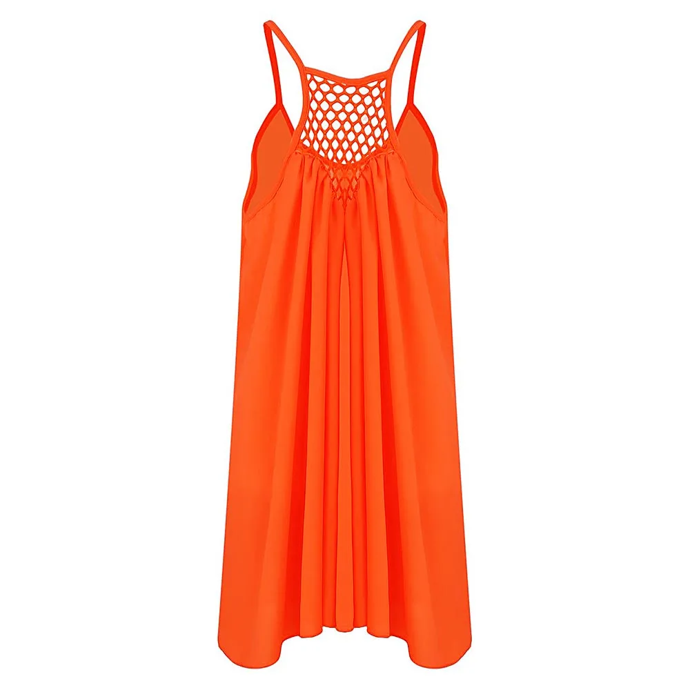 Модные летние женские мягкие шифоновые вечерние платья без рукавов Пляжное