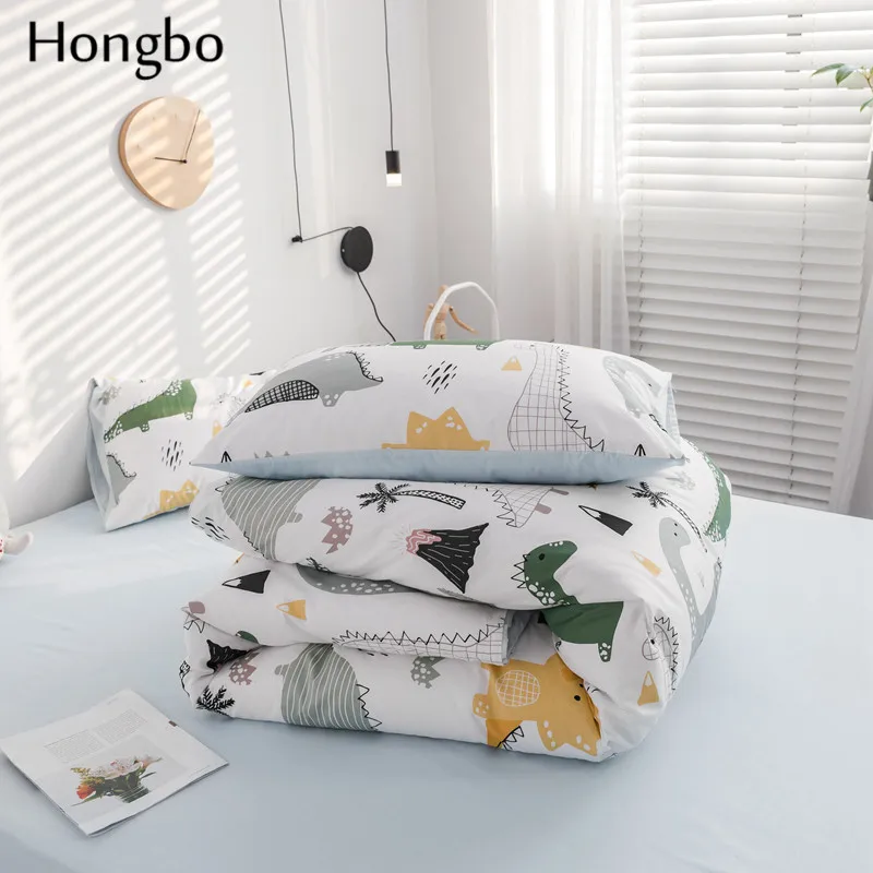 Комплект постельного белья Hongbo с животными пододеяльник простыня динозавром