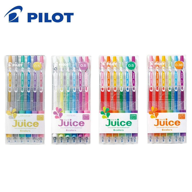 Ручка Pilot Juice набор гелевых ручек 0 5mm 6 Цвет LJU 10EF металлик/пастель/Базовая