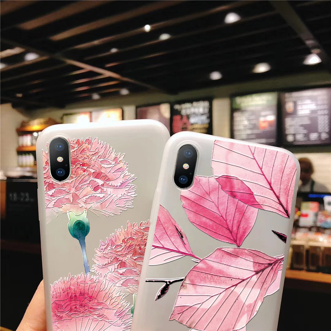 Чехол из ТПУ с 3D тиснением и матовым цветком для Huawei Honor View 20 8X 10 7A Play 9 P30 P20 P9 P10 Pro Lite