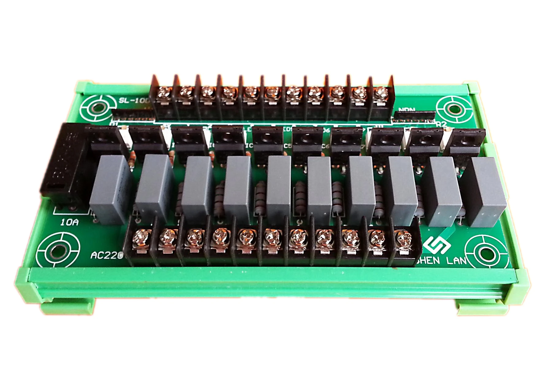 

10 Way PLC Amplifier Board Thyristor 220V Isolating Board Output Board Transistor Non-contact Solid State Relay
