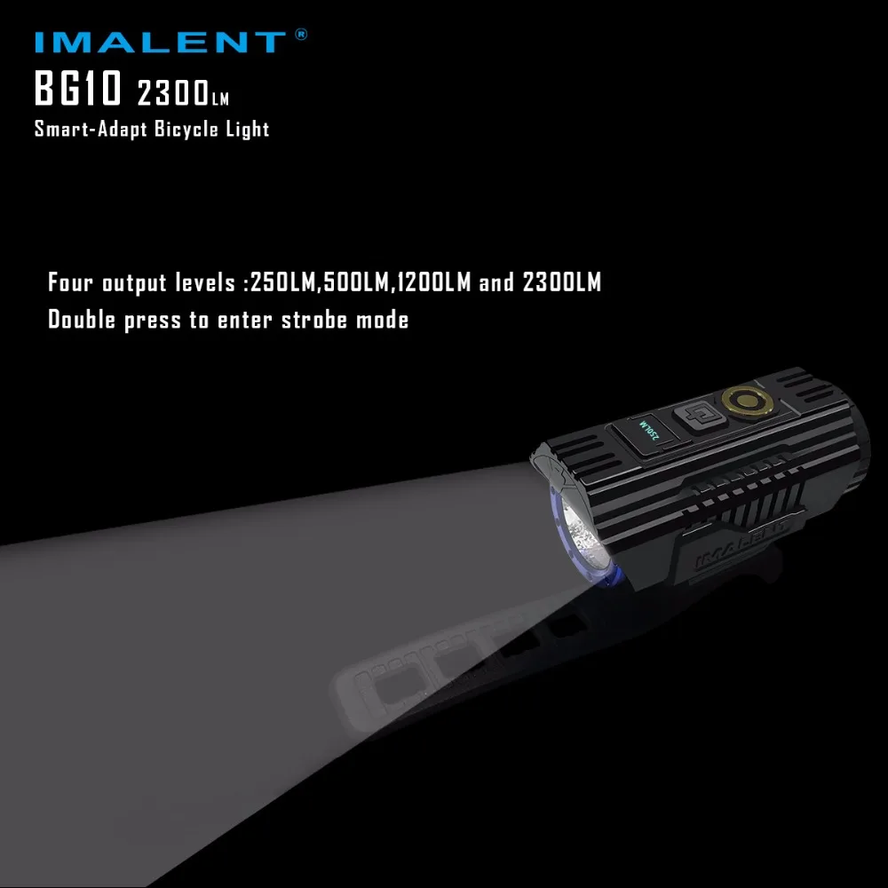 Imalent BG10 светодиодный светильник-вспышка с зарядкой от usb, велосипедный светильник CREE XHP50 2300LM, светодиодный S O светодиодный экран, водонепроницаемый велосипедный светильник+ аккумулятор 26350