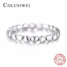 Кольцо из 925 серебра 100% пробы, любовь навсегда сердце пробы