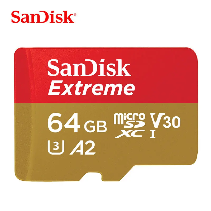 Двойной Флеш-накопитель SanDisk 64GB Microsd карта 32 Гб TF флеш-карта 128 Гб карта памяти 256 ГБ U3 V30 SDXC A1/A2 UHS-I C10 в формате 4K UHD, для смартфона 160 МБ/с