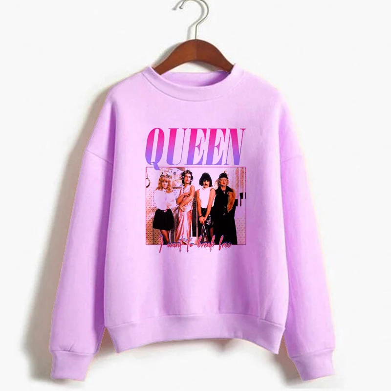 1 Фредди Меркури Queen Band Толстовка для женщин пуловер с длинным рукавом хип хоп Толстовка Рок хипстер толстовки уличная одежда Kpop - Цвет: 1