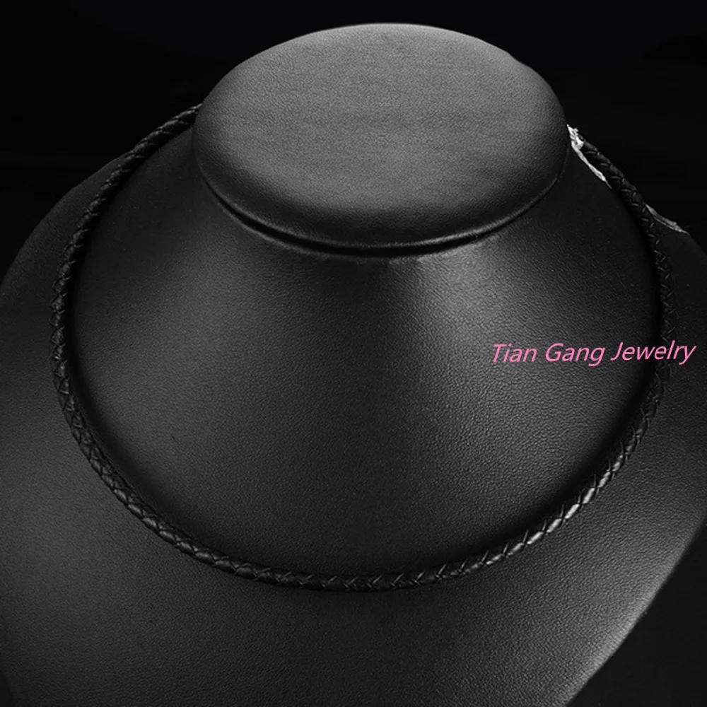 Цепочка из натуральной кожи 3/4/5 мм 9 размеров|stainless jewelry|leather jewelrychain stainless |