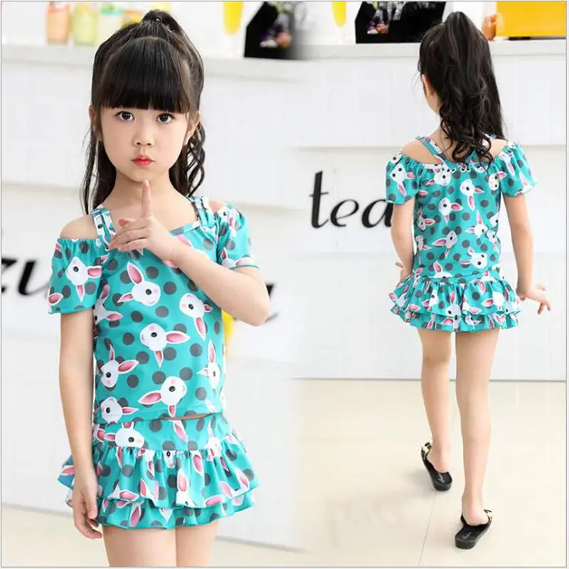 2018 Новый стильный детский купальник для маленьких девочек Милая юбка принцессы с